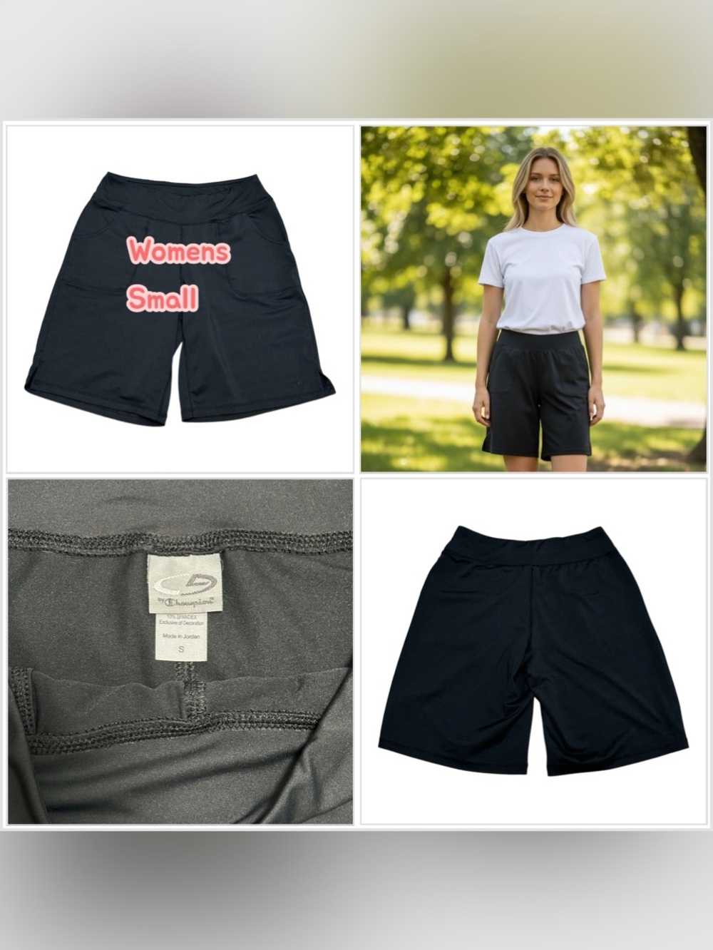 Women’s Champion C9 Small 4 - 6 Shorts Active Black High Rise Gym Bike Stretch